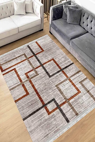 Motto Rug Store Dijital Baskı Yıkanabilir Kaymaz Taban Dekoratif Salon Halısı...