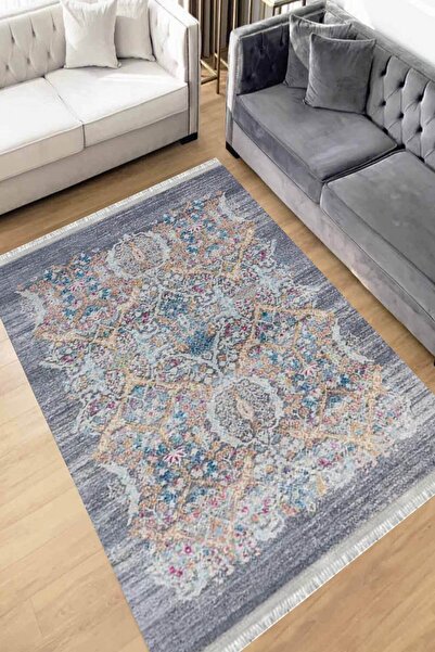 Motto Rug Store Eko Dijital Baskı Yıkanabilir Kaymaz Taban Dekoratif Salon Ha...