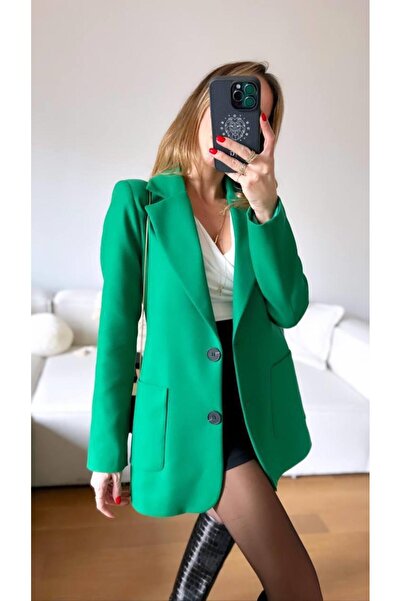 Maldia Shop Jachetă blazer cu guler dublu pentru femei