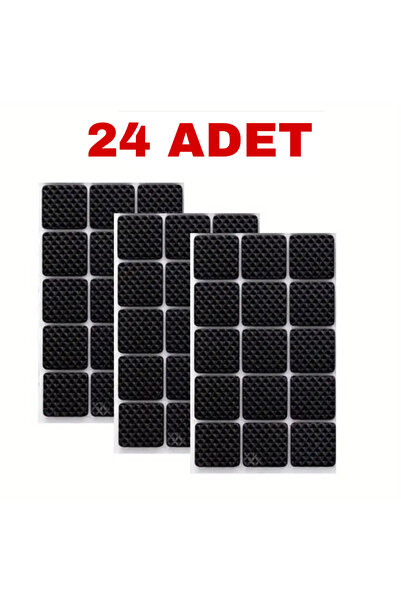 Home 24 Adet Kaymaz Mobilya Ayak Koruyucu Ped- Çizilme, Kayma ve Ses Engeller