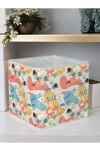 HomyJRs Snail Patterned Lidless Multi-Purpose Organizer Toy Storage Box 30X30X30