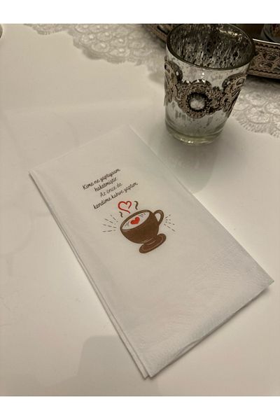 AYGÖREN HOME 50 Talking Presentation Decor Motto Napkins Decorative Napkins 50 Pieces