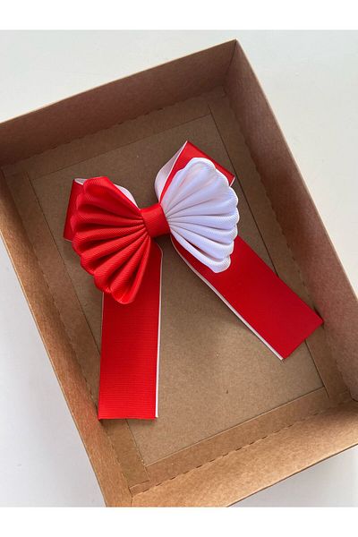 Stil Tasarım Toka Red White Ribbon Buckle