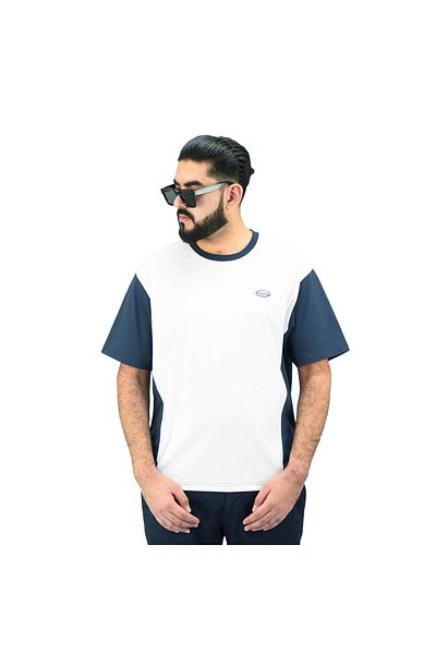 Giordano Men's Color Blocking Tee - Cotton Polyester Sorona Jersey, Relaxed Fit