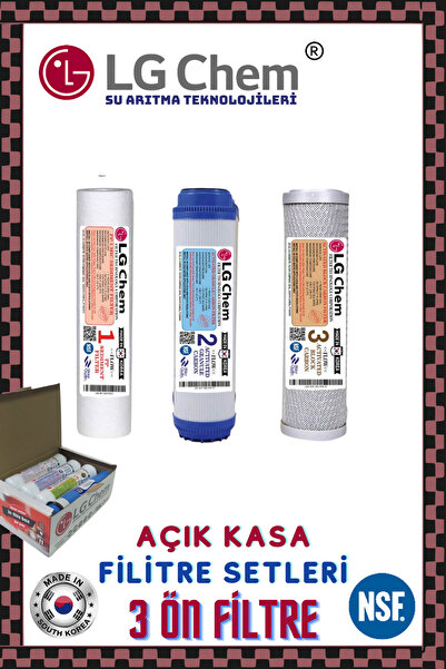 ligth gastro LG Chem AÇIK KASA SU ARITMA CİHAZLARI 3 ÖN FİLTRELİ SET.