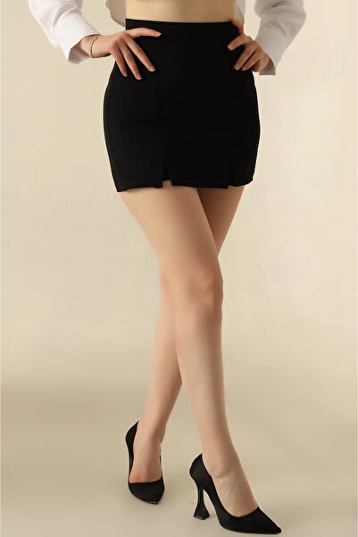 KaSheHa Halka detaylı likralı mini şort etek