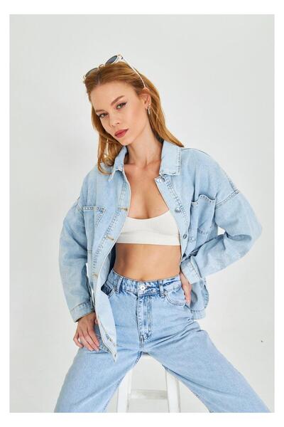 TIFFANY&TOMATO Yıldız İşlemeli Jean Ceket