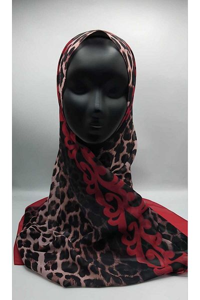 Differenza Γυναικείο σάλι Leopard, Coral | Λεπτομερής έκδοση