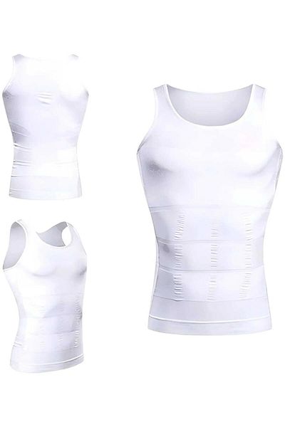 yakamoz toptan 3-Piece Men's Body Shaper Chest and Belly Tightening Breathable Tank Top Corset