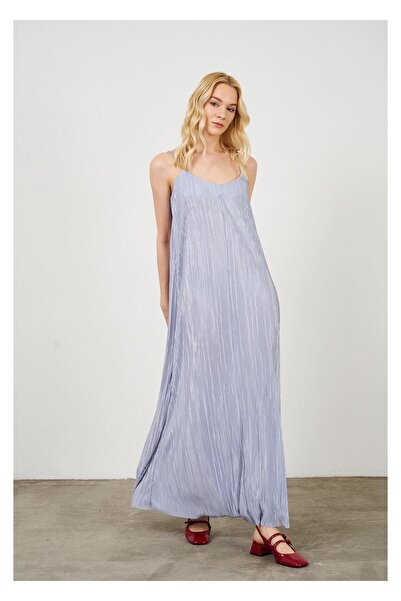 TIFFANY&TOMATO Ayarlanabilir Askılı Plise Elbise