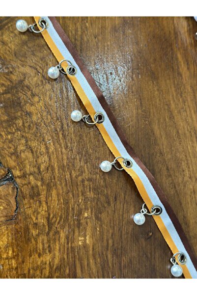 Gönülden Tasarım 1 cm PERLA B Sa perlama PRUGASTA TRAKA ZA ŠIVANJE 1 METAR