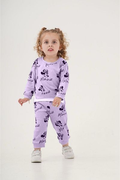 KURGAN TEKSTİL Baby Girl & Child 100% Cotton Seasonal Bottom & Top Double Set
