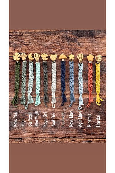 Florijee Handmade Macrame Baby Pacifier Strap with Gazelle Figure (1 Pc)