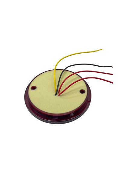 Üçler 12v-24v Stop Lambası Yuvarlak 18 Ledli (FREN-PARK-SİNYAL) (97 MM)