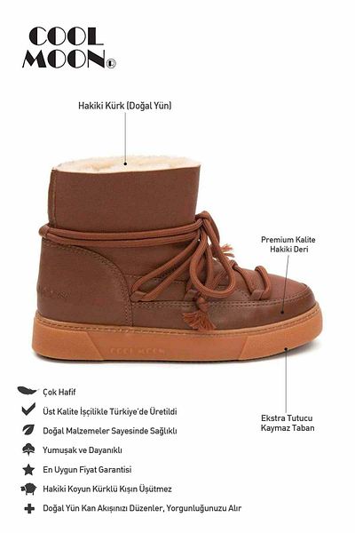 Cool Moon Tenis de damă din shearling autentic 355077