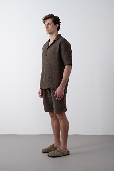 İLKCET MODA Embossed Pattern Men's Shorts