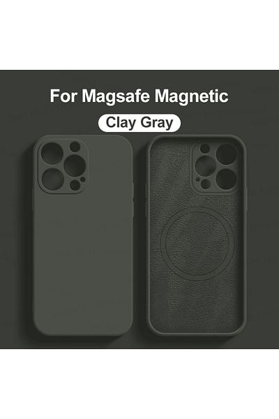 Choice For Iphone 13 Promax Clay Gray For Magsafe Magnetic Cases For Iphone 15 14 11 13 12 Pro Max 15 Plus