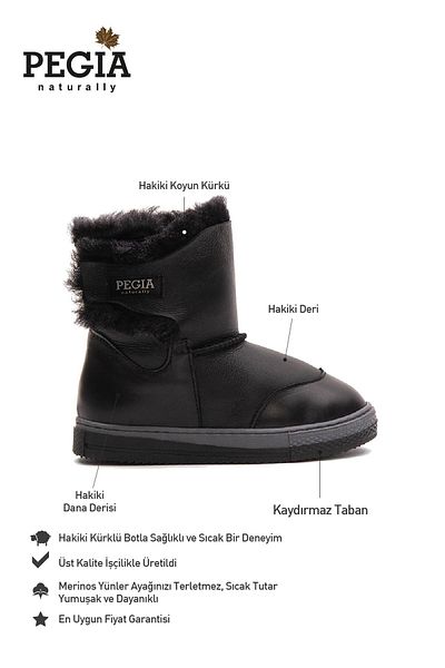 Pegia Cizme pentru copii cu blană în interior și velcro 186066