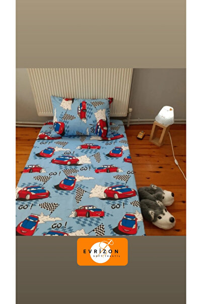 EVRİZON Set de cearșafuri din bumbac Rally pentru o persoană Ranforce