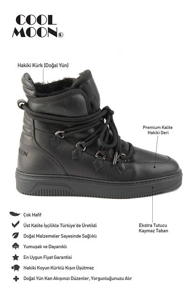 Cool Moon Γούνινα ανδρικά sneaker μποτάκια 375050