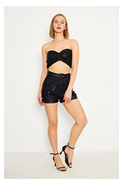 TIFFANY&TOMATO Kemerli Pul Payet Şort