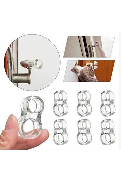 tify Suport pentru mânerul ușii din plastic siliconic transparent Opritor pen...