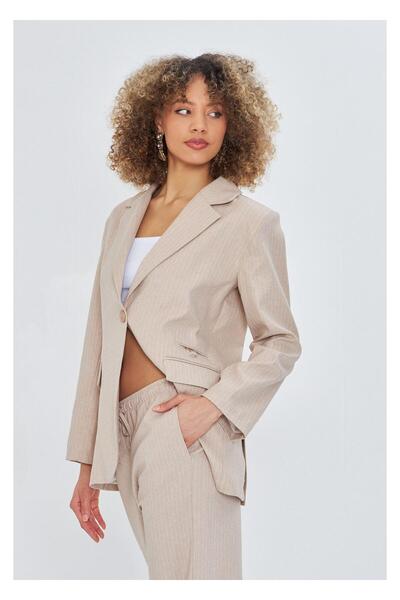 TIFFANY&TOMATO Üç Cepli Düğmeli Poliviskon Ceket