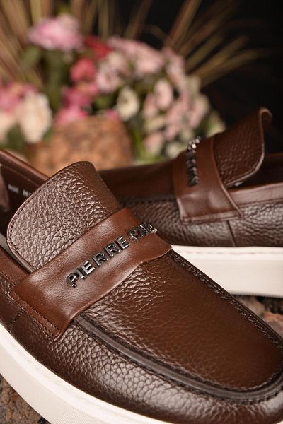 Pierre Cardin Мъжки мокасини от естествена кожа, ежедневен, лек дизайн