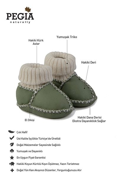 Pegia Baby Booties with Furry Socks 141206