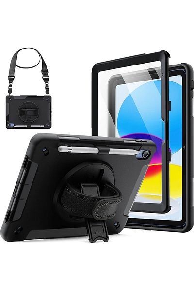 erorex حافظة JETech لجهاز iPad 10 (10.9 بوصة، موديل 2022، الجيل العاشر) مع واقي شاشة مدمج،