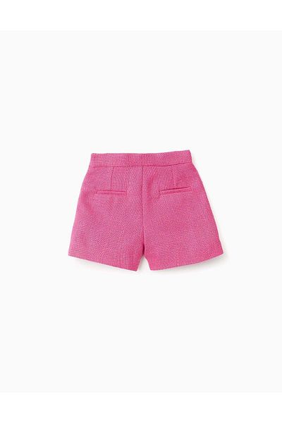 Ziddy Tweed Shorts for Baby Girls, Pink