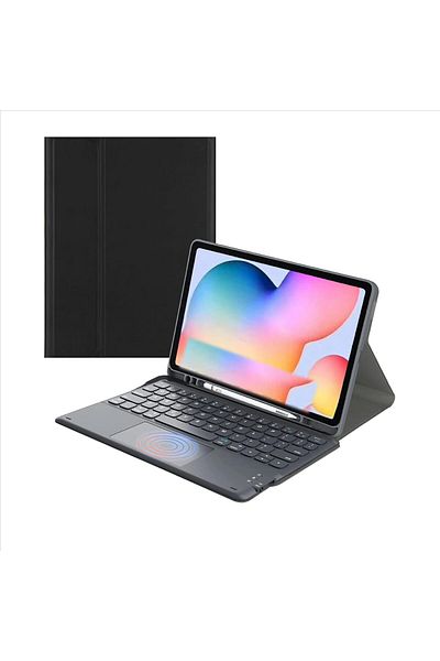 erorex غطاء لوحة المفاتيح العربية والإنجليزية من Aockay لجهاز Samsung Galaxy Tab A8 مقاس 10.5 بوصة، غطاء ذكي رفيع،