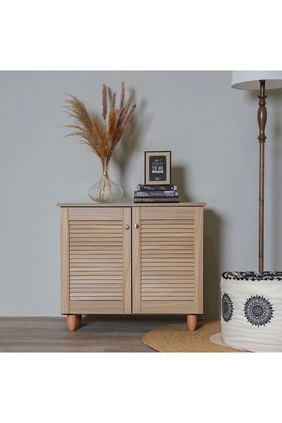 Danube Home Niva 9-Pair Shoe Cabinet - Brown L76.8xW33.6xH67.5cm
