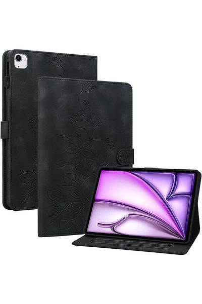 erorex جراب Fegishilly متوافق مع iPad Air 13 2024 A2903 مقاس 13 بوصة، جلد صناعي بنمط زهور متعدد