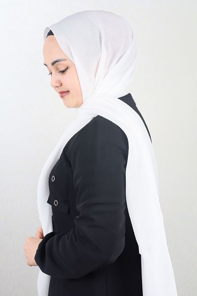 Emproyal Sparkling Carmen Shawl - Pattern-01 - White