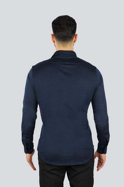 PAUL&SHARK Men's Slim Fit Woven Fabric Long Sleeve Navy Blue Shirt 25413154 Cf-013