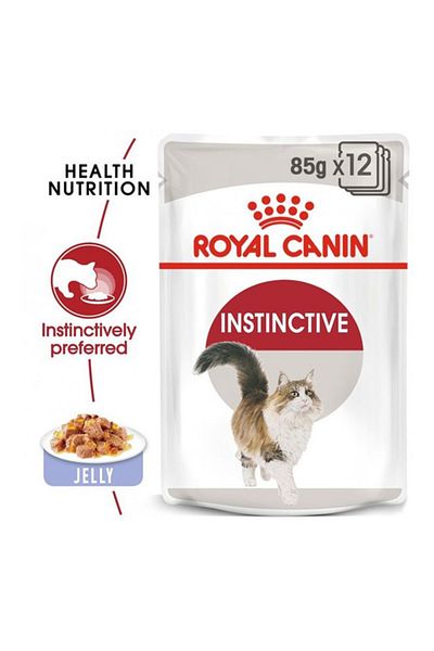 Royal Canin Feline Health Nutrition Instinctive Adult Cats Jelly Wet Food Pouches 85g Pack Of 12 85grams