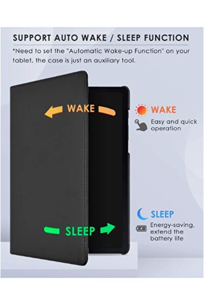 007 QIXUZENI Case for Samsung Galaxy Tab A9 - 360° Rotating Slim PU Leather Cover with Auto Wake/Sleep