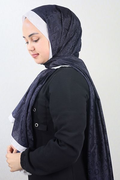 Bonjela Self Patterned Striped Monogram Shawl - Pattern-01 - Color-03