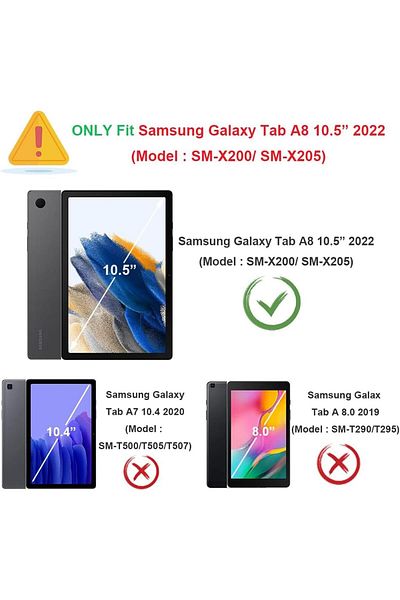erorex جراب XIEHUZA للأطفال لجهاز Samsung Galaxy Tab A8 مقاس 10.5 بوصة 2022 - أزرق