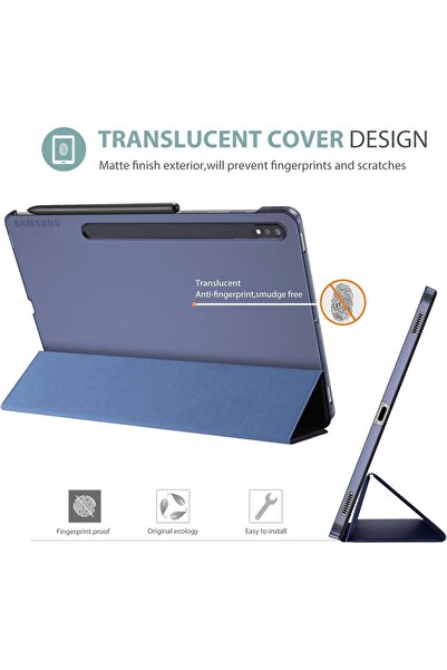 PROCASE جراب رفيع صلب لجهاز Galaxy Tab S8 / Tab S7 مقاس 11 بوصة - أزرق داكن