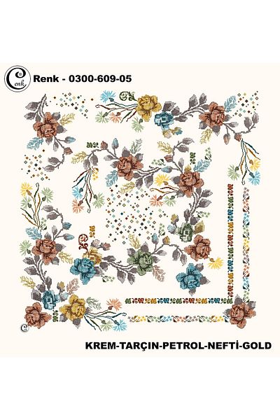 Cenk Γράψιμο με μοτίβο κέντημα - 0300-609 - Χρώμα-05