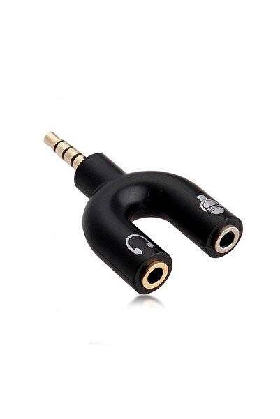 Temiz Pazar 4456 Kulaklık Mikrofon Ayırıcı Çoklayıcı 3.5mm Splitter Switch St...