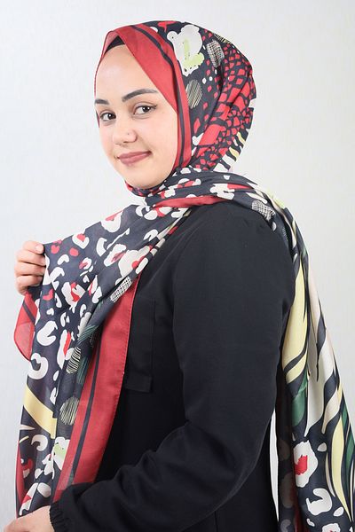 Emproyal Patterned Natural Silk Shawl - Pattern-12 - Color-10