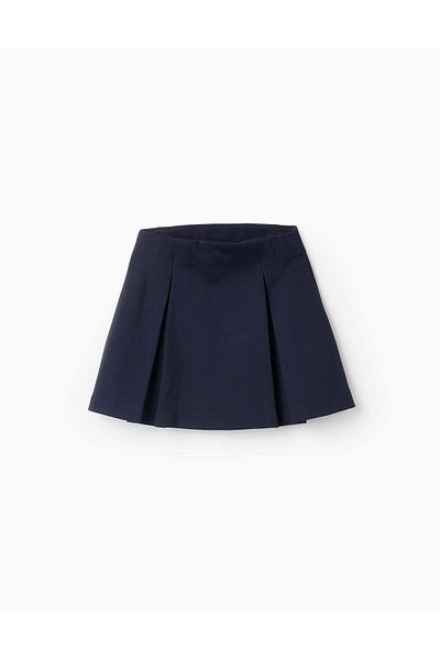 Ziddy Punto Roma Skirt with Pleats for Girls, Dark Blue