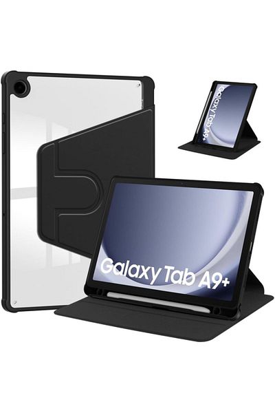 erorex جراب QIXUZENI لجهاز Samsung Galaxy Tab A9 Plus مقاس 11 بوصة 2023 - أسود