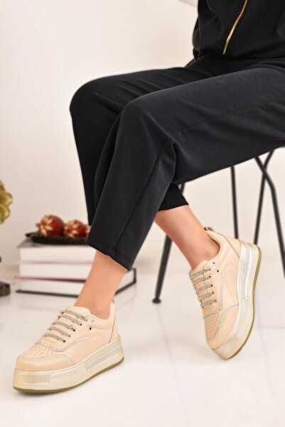 MODAONN Ženske debele sportske cipele sa visokim đonom Lagan Patike