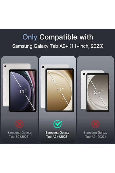 erorex جراب شفاف من JETech لجهاز Samsung Galaxy Tab A9 Plus مقاس 11 بوصة - شفاف