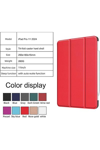 erorex حامل ثلاثي الطي من Fegishilly متوافق مع iPad Pro 11 2024 (الجيل الخامس) اللوحي مع غطاء مغناطيسي ذكي