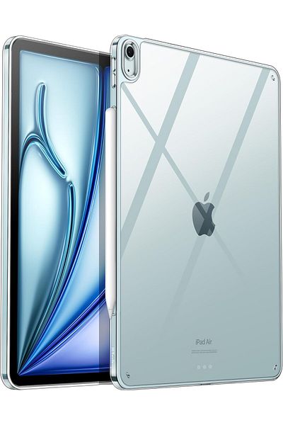 erorex حافظة شفافة من JETech لجهاز iPad Air مقاس 13 بوصة M2 (2024)، شفافة ومضادة للصدمات ومضادة للاصفرار، لجهاز لوحي رفيع